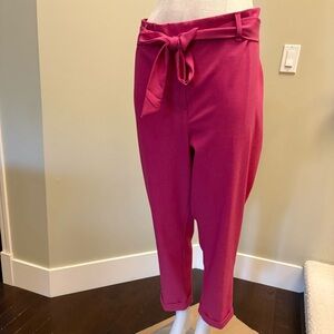 Jules & Leopold Pink Tie-Waist Slip On Cropped Ankle Pants Sz XL NWOT